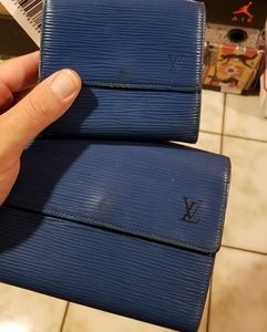 Blue LV epi trifold and large trifold